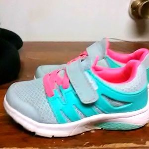 Pink gray and blue shoes size 8 kids